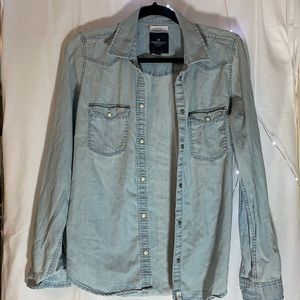 American Eagle Outfitters denim button-up